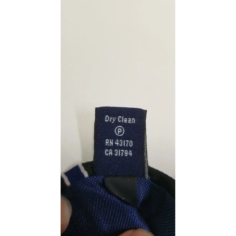 Chaps Boy's‎ Black and Blue Striped Pointed Neck Polyester Textured Tie